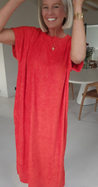 DIDI maxi terry T-shirt dress red