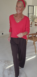 ANITI oversized v-neck knit soft red