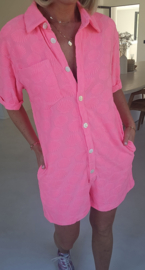 JOLIA terry playsuit neon pink