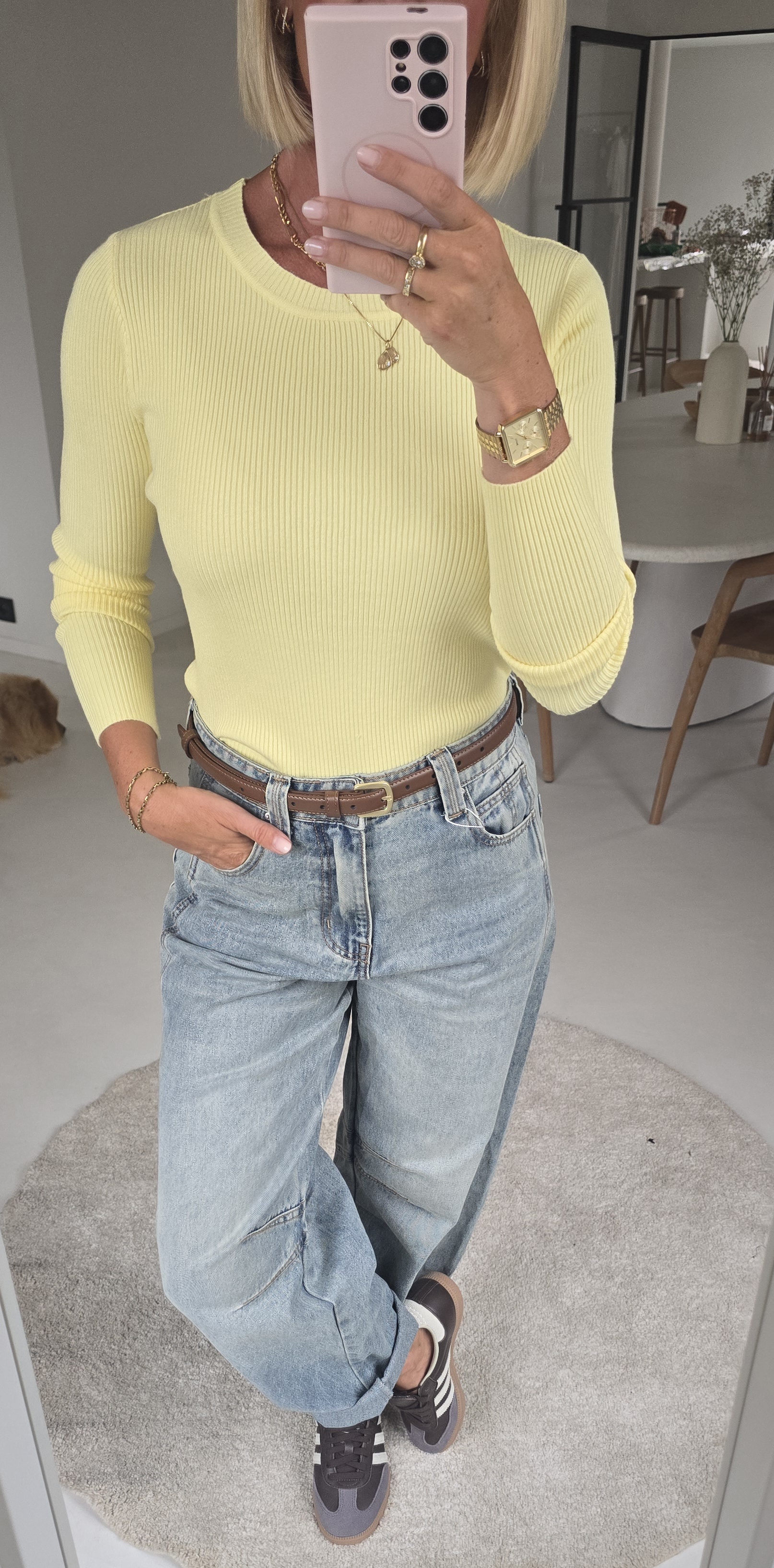 MILIA basic knit pastel yellow