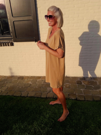 SOFT EASE tee dress camel