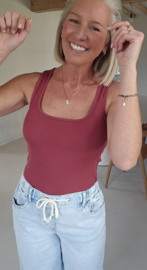 BASIC 2 cotton top burgundy