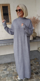 CARLA maxi knit dress grey tall line