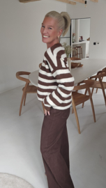 ANOUK striped soft knit chocolat