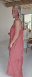 SANTORINI maxi tetra dress terra