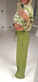 LOE wide leg jogger pants olive