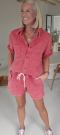 KAE jeans shorts cranberry