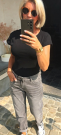 SANNA short-sleeved cotton body black