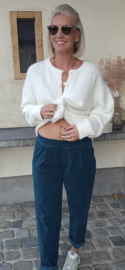FANNY velours jogger pants bottle green