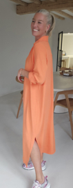 RHEA maxi shirt dress soft orange