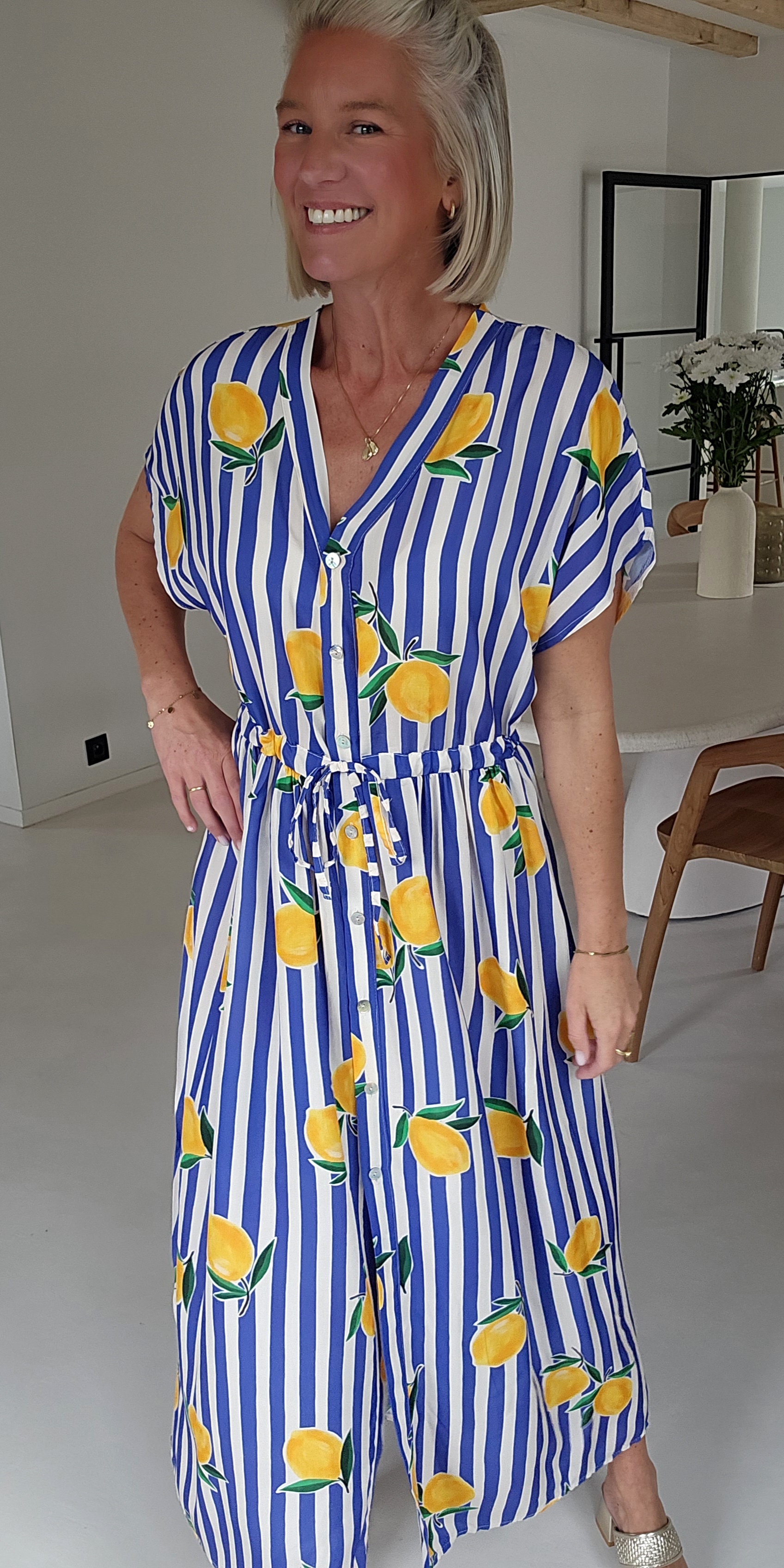 SUMMINE maxi viscose dress kobalt blue