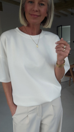 STANNIE short-sleeved sweatshirt off-white