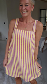 DOLLY striped sponge dress yellow