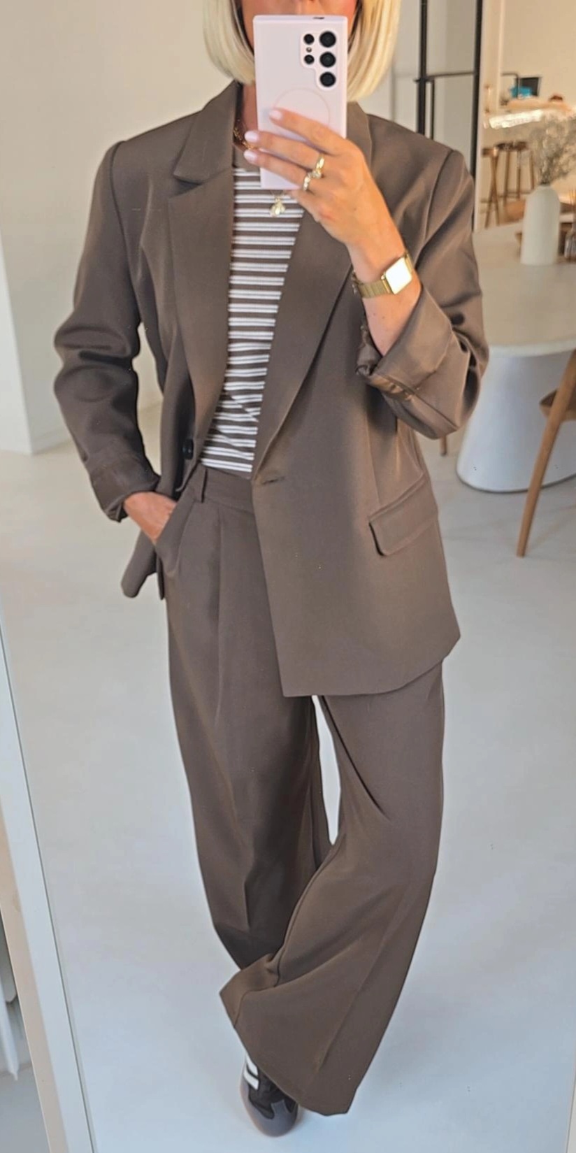 BILLIE-JEAN suit pants darker taupe