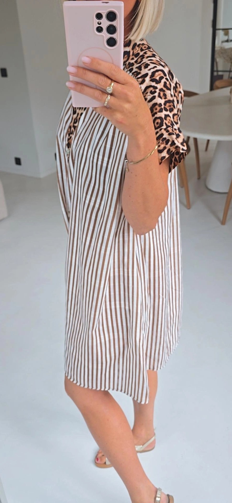 PALMTREE beach dress camel
