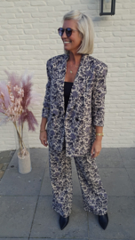 SHAYEN flower suit blazer velours