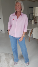 ROSALINE stripe shirt pink