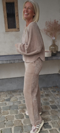 MANDI 2 velvet set taupe