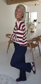 ANOUK striped soft knit burgundy