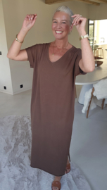 MELTE maxi T-shirt dress chocolat