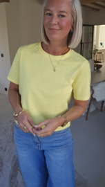 SOLARA basic cotton tee yellow