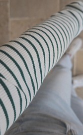 MELANIE striped cotton body green