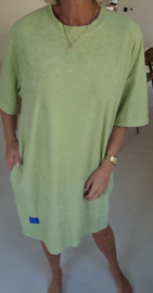 ADELINE midi terry dress lime