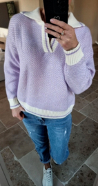 ISIS collar sweater lilac
