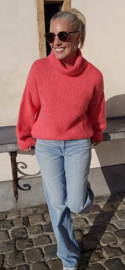 CHARLINE turleneck knit coral