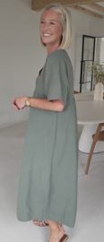 RIMINI maxi tetra dress khaki