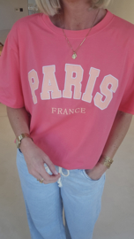 PARIS cotton T-shirt coral