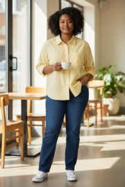 AMORE cotton shirt curve yellow