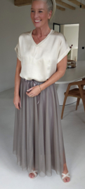 CELINE satin T-shirt champagne