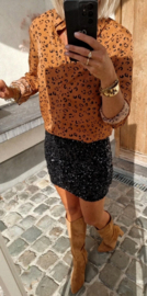 BLISS mini glitter skirt black