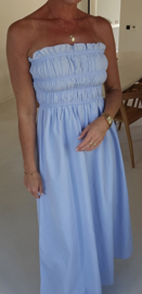BENTHE bustier dress soft blue