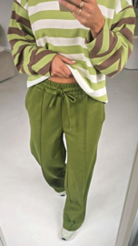 LOE wide leg jogger pants olive