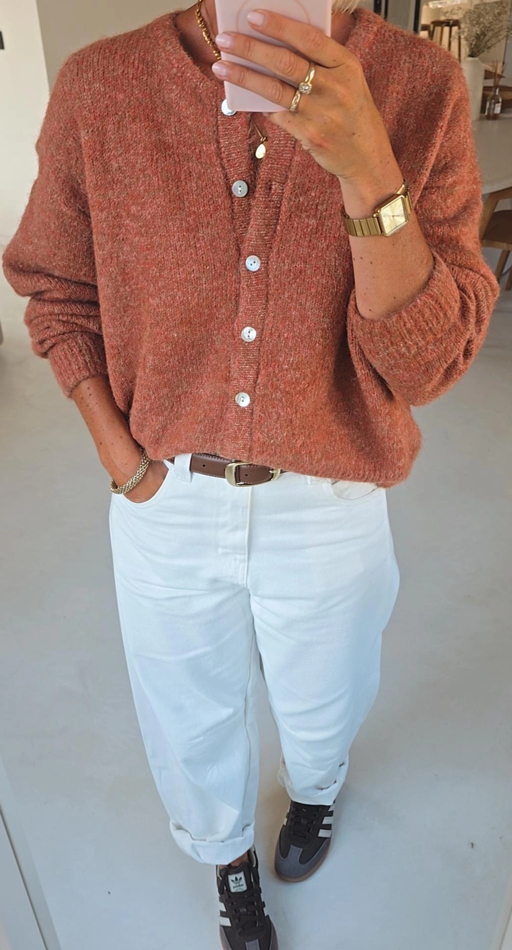 LIESJE cardigan rust