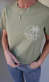 SUNSETS cotton T-shirt olive