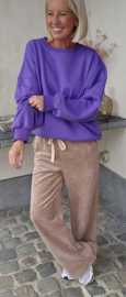 HAPPY IN A MILLION LITTLE WAYS sweatshirt violet