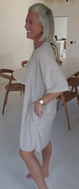 ADELINE midi terry dress beige