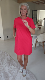 CINNE cotton tee dress red