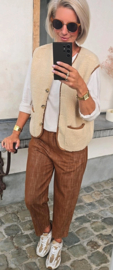 VALI loose cotton pants camel