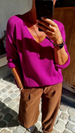 MABEL loose knit plum