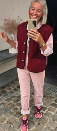 AMINA corduroy jumpsuit soft pink