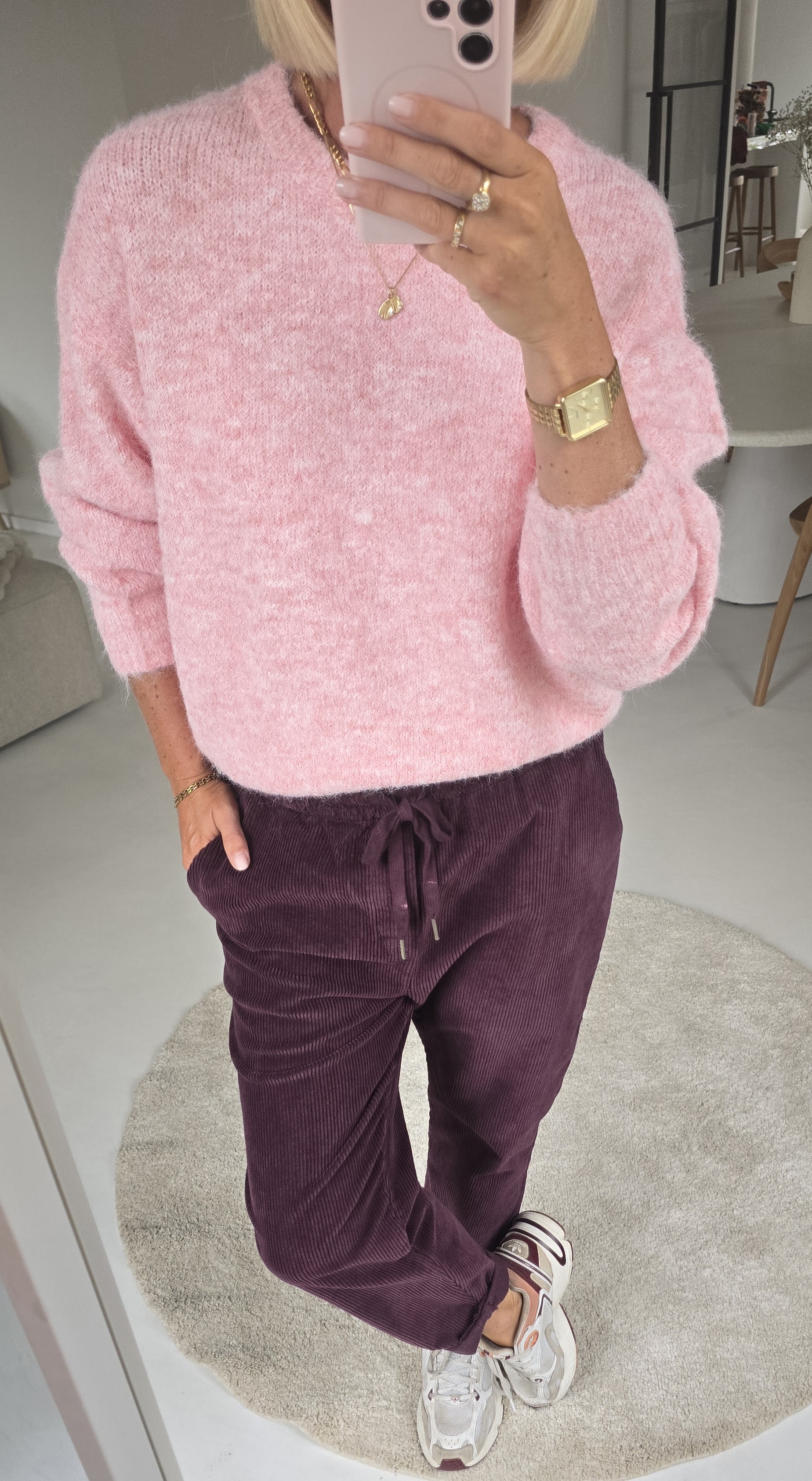 BEZIERS soft knit mêlee pink