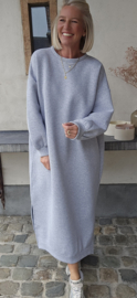 ROBYN maxi sweatshirt fleece dress grey