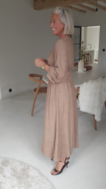 ÉLAN SOIRÉE maxi dress taupe
