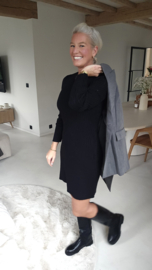SOFT RIB knit dress black