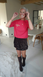 TEAM CHAMPAGNE short-sleeved knit red