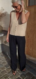 RUBI sleeveless knit cardigan taupe